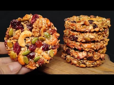 Kein Zucker! Gesunde Kekse ohne Mehl, Zucker und Gluten! Energiedessert für jeden Tag! thumbnail