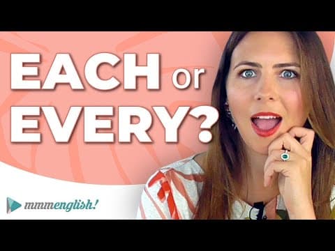 EACH & EVERY | English Grammar Lesson thumbnail