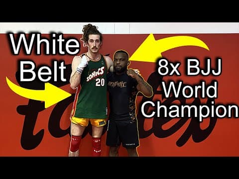 White Belt VS Black Belt in No Gi Brazilian Jiu Jitsu (8x World Champion) thumbnail