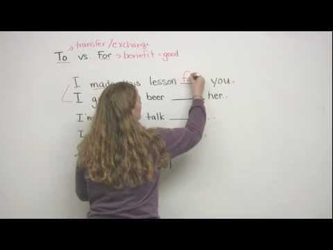 Learn English - TO & FOR thumbnail