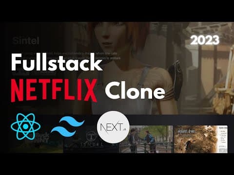 Full Stack Netflix Clone in React, Tailwind CSS, Next.JS, Prisma, MongoDB, NextAuth & Vercel  (2023) thumbnail