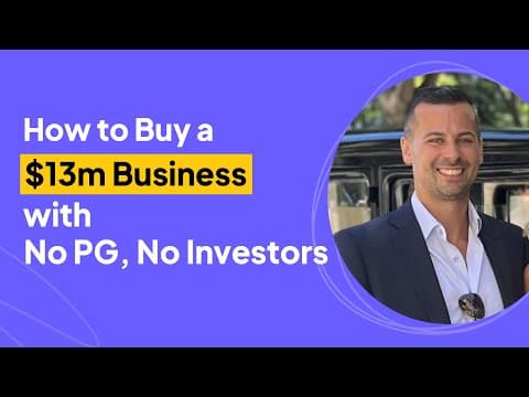 How to Buy a $13m Business with No PG, No Investors | Carlo Santelli Interview thumbnail
