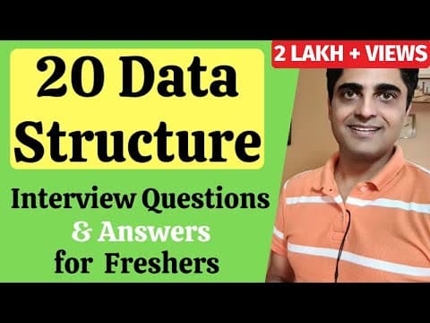 20 Data Structure Interview Questions for Freshers - TCS, Accenture, Infosys, Wipro,Cognizant,Amazon thumbnail