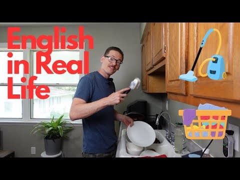 Learn Real-Life English: Everyday Chores 🧺🧹 | Comprehensible Input thumbnail