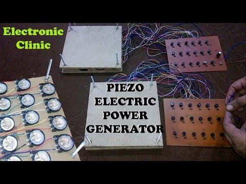 how to make Piezoelectric Generator | PIEZO ELECTRICITY GENERATION | Piezo footstep power generator thumbnail
