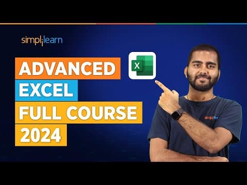 🔥Advanced Excel Full Course 2026 🔴LIVE | Excel Tutorial For Beginners | Excel Training | Simplilearn thumbnail