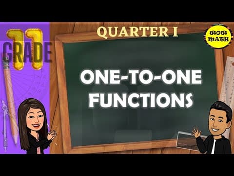 ONE-TO-ONE FUNCTIONS || GRADE 11 GENERAL MATHEMATICS Q1 thumbnail