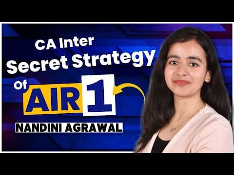 How I prepared for my CA Exams | CA AIR 1 | Nandini Agrawal thumbnail