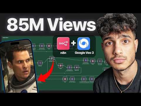 This n8n AI Agent Creates Veo3 Youtube Videos on AUTOPILOT (FREE Template) thumbnail