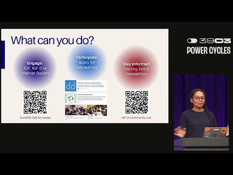 39C3 - Who runs the www? WSIS+20 and the future of Internet governance thumbnail