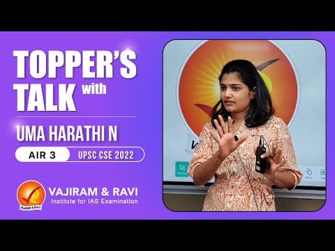 Topper's Talk with Uma Harathi N, AIR 3 | Vajiram & Ravi thumbnail