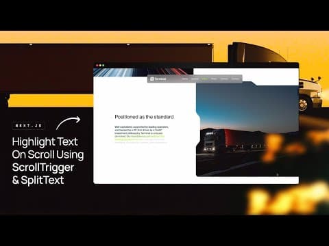 Your Next.js Site Needs This Text Animation, Trust Me (ScrollTrigger Goes Crazy) thumbnail