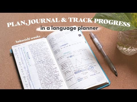 How and why I use a language planner | Hobonichi weeks flip through thumbnail
