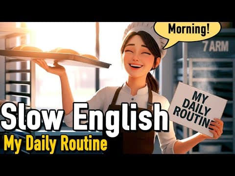My Daily Routine – Easy Daily English For Beginners | Daily English Conversation | English Podcast thumbnail