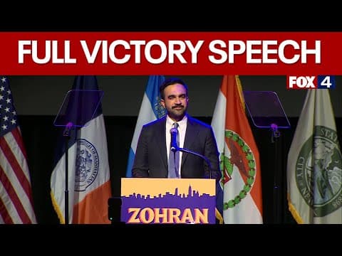 Zohran Mamdani victory speech: FULL thumbnail