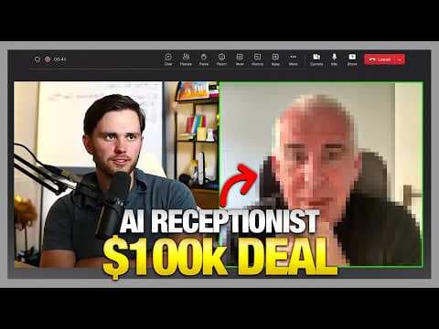 He Sold 100 AI Receptionists to Local Businesses in ONE Month (£399/mo clients) thumbnail