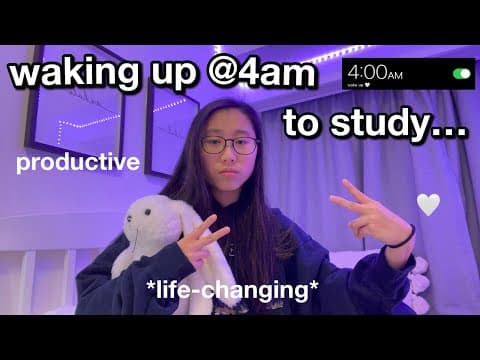 4AM STUDY VLOG: "that girl" morning routine 2022 & get out of a slump! thumbnail