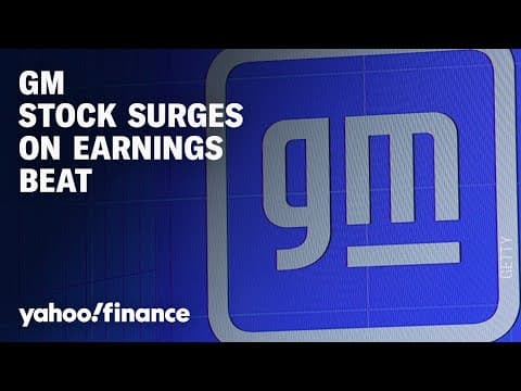 GM stock surges on earnings, CFO discusses tariff concerns and EV demand thumbnail