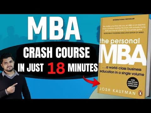 WATCH THIS and Learn MBA in 18 MINUTES | the personal MBA book summary in hindi thumbnail