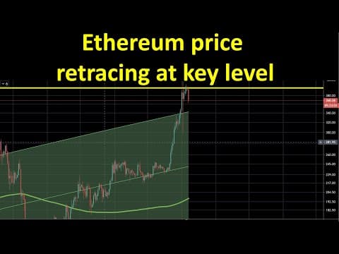 Ethereum price retracing as Bitcoin price drops thumbnail