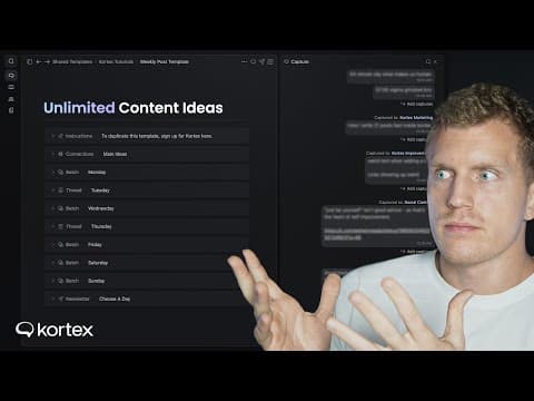 How I Write 7 Days Of Content Fast In Kortex (Template Included) thumbnail