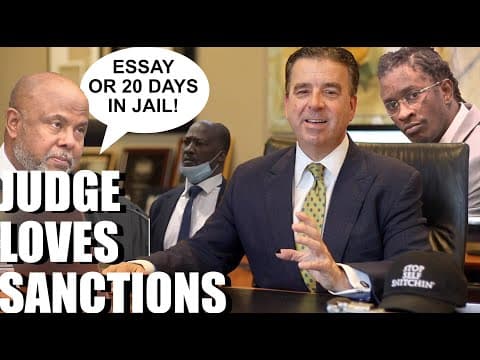 YSL JUDGE THREATENS  LAWYER WITH JAIL & Locks Up Juror for Recording - Criminal Lawyer Reacts thumbnail