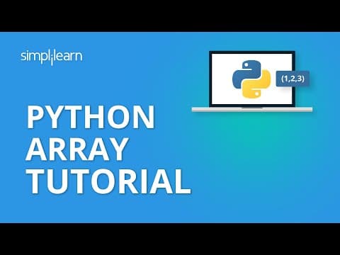 Python Array Tutorial | Array In Python | Python Tutorial | Python Programming | Simplilearn thumbnail