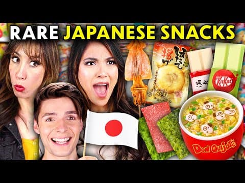 Americans Try Rare Japanese Snacks From Don Quijote! thumbnail