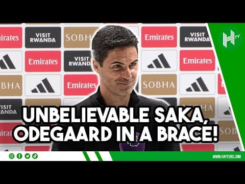 UNBELIEVABLE Saka, Odegaard in a BRACE | Mikel Arteta | Arsenal 2-0 West Ham thumbnail