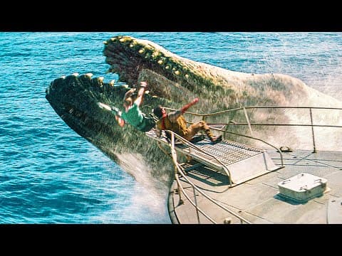 JURASSIC WORLD: REBIRTH "Mosasaur Attacks" Scene 4K thumbnail