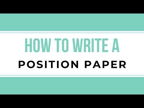 How to Write a Position Paper thumbnail