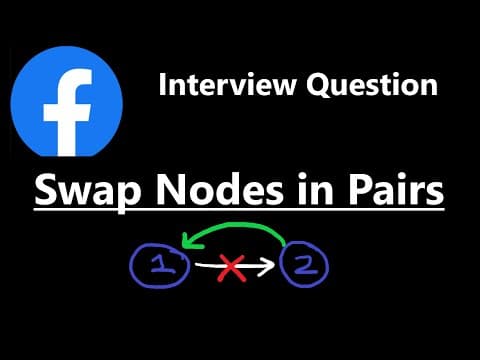 Swap Nodes in Pairs - Apple Interview Question - Leetcode 24 thumbnail