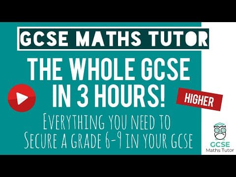 Everything for a Grade 6-9 in your GCSE Maths Exam! Higher Maths Exam Revision | Edexcel AQA & OCR thumbnail
