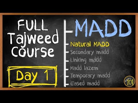 The BEST 30-day Program for Tajweed - DAY 1 | Arabic101 thumbnail