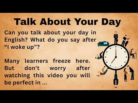 Talk About Your Day in English ||  Beginner Practice || Bookish English thumbnail