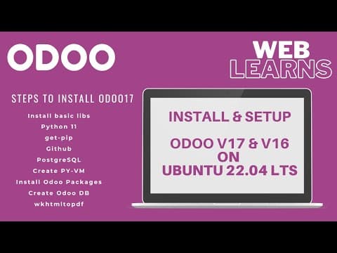 Odoo 17 Installation on Ubuntu 22.04 LTS Tutorial thumbnail