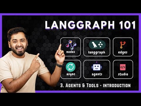 LangGraph Crash Course #3 - Agents & Tools - Intro thumbnail