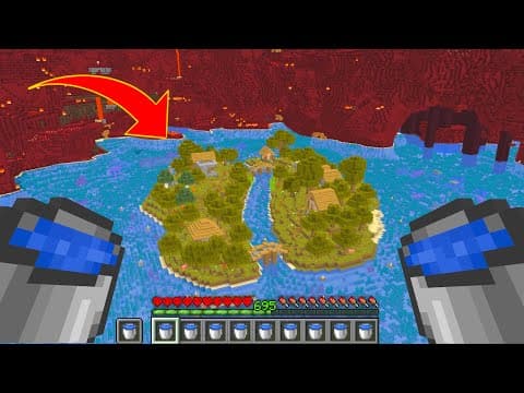 I Put An Entire Ocean In The Nether In Minecraft Hardcore thumbnail