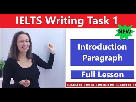 IELTS Writing Task 1 Introduction Paragraph - High Band Score Lesson thumbnail