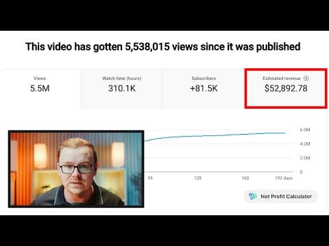 $52,892 With 1 Simple YouTube Video - Just Copy Me (YouTube Automation Guide) thumbnail