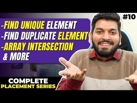 Lecture 10: Solving LeetCode/CodeStudio Questions [Arrays] thumbnail