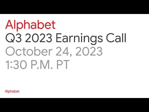 Alphabet 2023 Q3 Earnings Call thumbnail