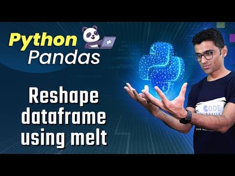 Python Pandas Tutorial 11. Reshape dataframe using melt thumbnail