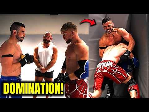 I CHALLENGED a PRO MMA FIGHTER. Kickboxing vs MMA SPARRING! thumbnail