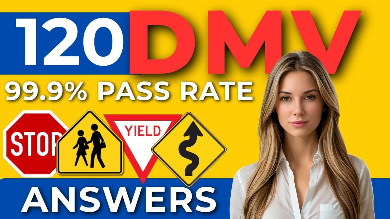 DMV Written Test 2026 | 120 Real Questions with Answers | Glasp