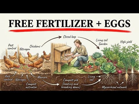 How to Get Free Fertilizer and Eggs Using This Backyard Chicken System thumbnail