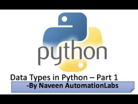 Data Types in Python - Part 1 thumbnail
