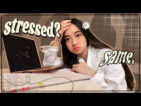 how to NOT FEEL SO STRESSED when STUDYING till you feel like crying 😩 thumbnail