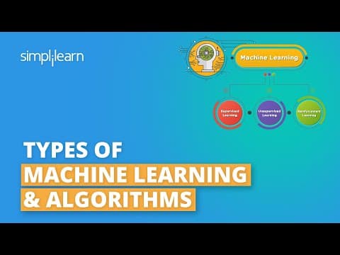 Types Of Machine Learning | Machine Learning Algorithms | Machine Learning Tutorial | Simplilearn thumbnail