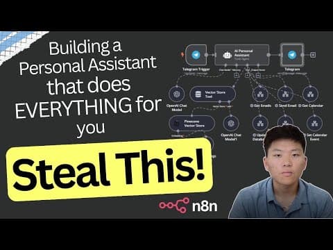 How to Build a No-Code Personal Assistant AI Agent in n8n thumbnail